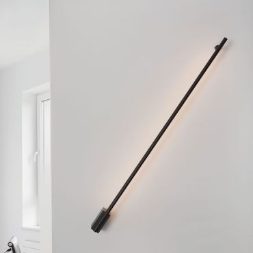 Nova Luce Gropius - applique murale - 120 x 9 x 3,5 cm - 20W LED inclus - noir sable