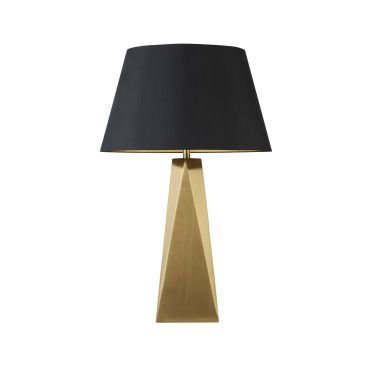 Searchlight Maldon - lampe à poser - Ø 33 x 58 cm - noir et or