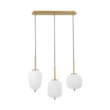 Nova Luce Lato - lampe suspendue - 53 x 9 x 120 cm - laiton antique