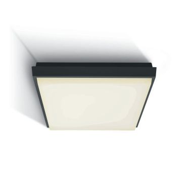ONE Light Outdoor Slim LED - plafonnier extérieur - 23,8 x 23,8 x 4,6 cm - 25W LED inclus - IP54 - anthracite