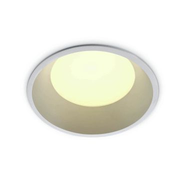 ONE Light Dark Light Salle de bain - spot encastré - Ø 120 mm, Ø 111 mm encastré - 9W LED inclus - IP54 - blanc - couleur de lumière blanche