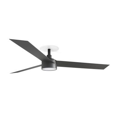 Faro Cruiser L - ventilateur de plafond avec lumière et rosace encastrée - Ø 132 cm - noir mat