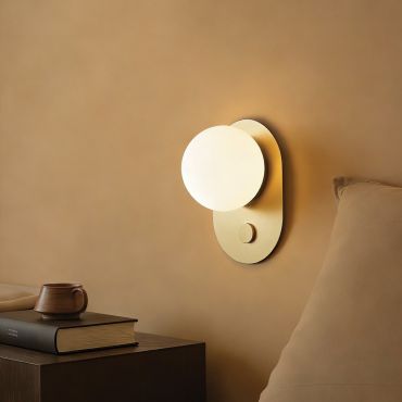 VK Lighting Pero - applique murale - Ø 13 x 21,5 x 14 cm - laiton mat