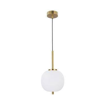 Nova Luce Lato - lampe suspendue - Ø 18,5 x 120 cm - laiton antique