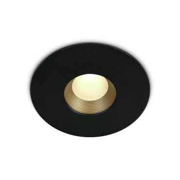 ONE Light COB Range spot encastrable - Ø 88 mm, Ø 75 mm encastrable - 8W LED inclus - IP54 - noir