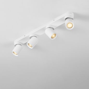 Nova Luce Amecy - spot en saillie 4L - 60 x 12,5 x 6,5 cm - blanc sablé
