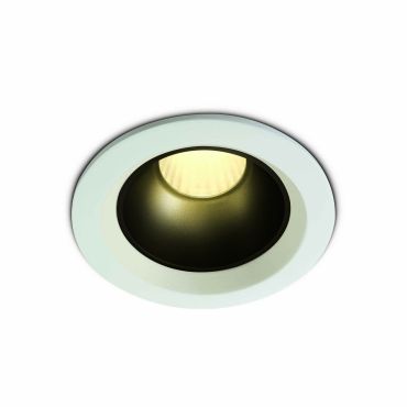 ONE Light Retro Dark Light Range - spot à encastrer - Ø 75 mm, Ø 65 mm à encastrer - 7W LED inclus - blanc
