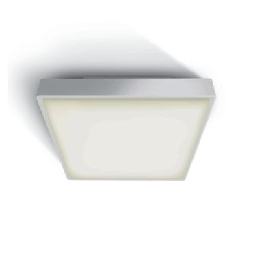 ONE Light E27 Plafo Outdoor Square - plafonnier d'extérieur - 29,5 x 29,5 x 10,5 cm - IP65 - blanc