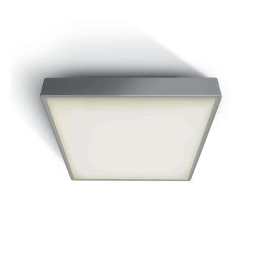 ONE Light E27 Plafo Outdoor Square - plafonnier extérieur - 29,5 x 29,5 x 10,5 cm - IP65 - gris