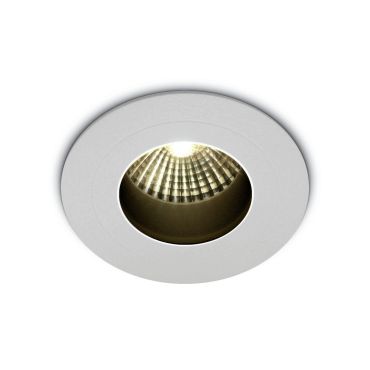 ONE Light Gamme Dark Light - spot à encastrer - Ø 70 mm, Ø 60 mm encastrable - 7W LED inclus - IP65 - blanc - couleur de lumière blanc chaud