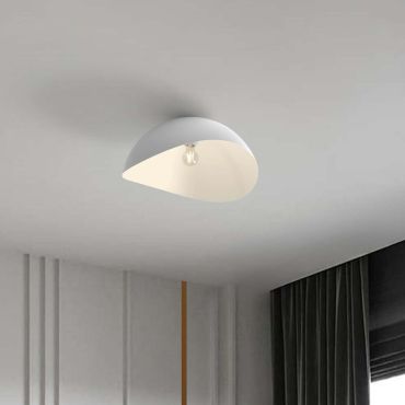 Nova Luce Opsi - plafonnier - Ø 50 x 24 cm - blanc sablé