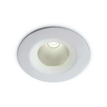 ONE Light COB Downlight Range - spot encastré - Ø 95 mm, Ø 75 mm encastré - 7W LED inclus - blanc - couleur de lumière blanc chaud