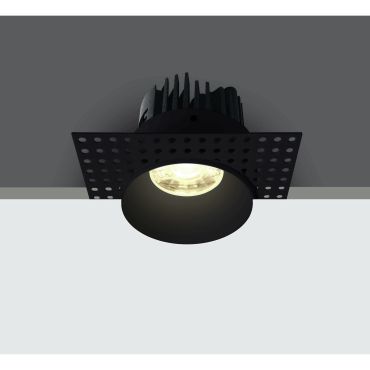 ONE Light Trimless Range - spot encastré - Ø 66 mm, Ø 83 mm encastré - 7W LED inclus - IP54 - noir