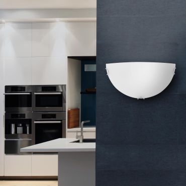 Nova Luce Anco - applique murale - 30 x 7,5 x 16 cm - blanc et chrome