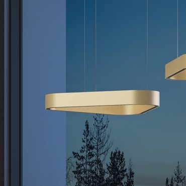 VK Lighting Aria - lampe suspendue - 60 x 306 cm - 60W dimmable LED inclus - or
