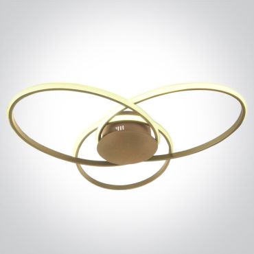 ONE Light Décoratif - plafonnier - 65 x 8,2 cm - 60W dimmable LED inclus - champagne