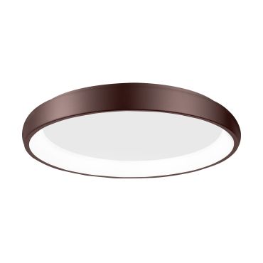 Nova Luce Albi - plafonnier - Ø 61 x 8,5 cm - 50W LED dimmable inclus - brun