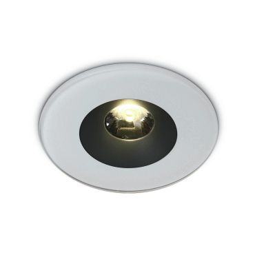 ONE Light Gamme Salle de Bains - spot encastré - Ø 110 mm, Ø 94 mm encastrable - 6W LED inclus - IP65 - blanc
