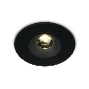 ONE Light Gamme Salle de Bains - spot encastrable - Ø 110 mm, Ø 94 mm encastrable - 6W LED inclus - IP65 - noir