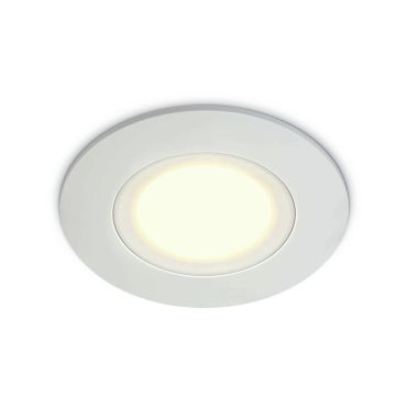 ONE Light Gamme Salle de Bains - spot encastré - Ø 85 mm, Ø 68 mm encastré - 6W LED inclus - IP65 - blanc - couleur de lumière blanche