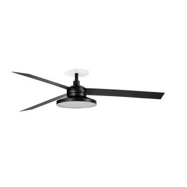 Faro Cruiser Tak 3 L - ventilateur de plafond avec lumière et rosace encastrée - Ø 132 cm - noir mat - 3000K