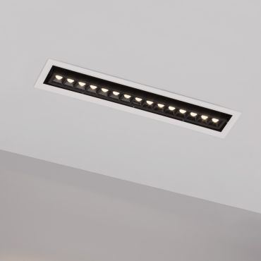 Nova Luce Cantia - spot à encastrer - 46 x 8,2 cm - 443 x 72 mm taille d'encastrement - 22,5W LED inclus - noir - blanc chaud