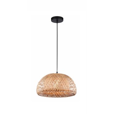 Nova Luce Scarlet - lampe suspendue - Ø 39 x 120 cm - brun et noir