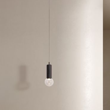Nova Luce Chronos - lampe suspendue - Ø 13 x 300 cm - 11W dimmable LED inclus - noir