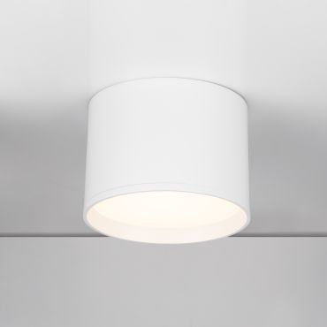 Nova Luce Ziaza - plafonnier - Ø 12 x 8,6 cm - 17W LED inclus - blanc sablé