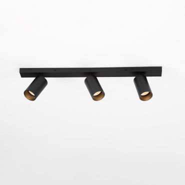 Nova Luce Zelos - spot en saillie 3L - 60 x 13,7 x 6 cm - noir sablé