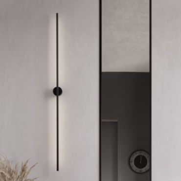 Nova Luce Aden - applique murale - 1,5 x 7,3 x 120 cm - LED 20W incl. - noir sable