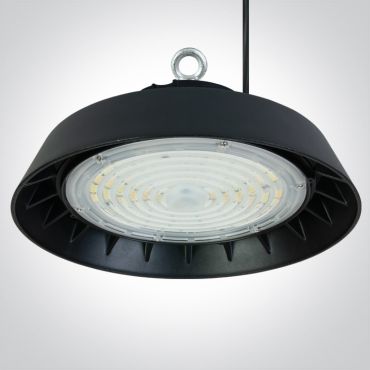 ONE Light Industrial UFO Range Power - lampe suspendue - Ø 26 x 16,2 cm - 3 niveaux de gradation - 100W LED inclus - IP65 - noir