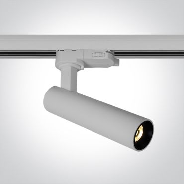 ONE Light COB Compact Cylinder Range - spot sur rail - 13,3 x 3,3 cm - 9W dimmable LED inclus - blanc