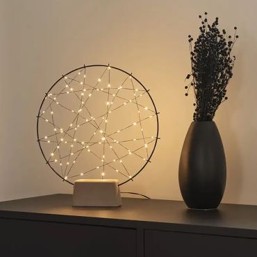 Konstsmide Lumières de Noël - attrape-rêves avec gradateur à 4 niveaux - 36 x 5 x 39,5 cm - noir mat