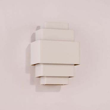Artdelight Layers - applique murale - 13 x 20 x 27,5 cm - blanc et or