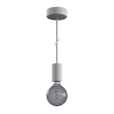 Creative Cables Eiva - suspension extérieure avec fixation plafond en silicone - Ø 12,5 x 164,5 cm - IP65 - gris