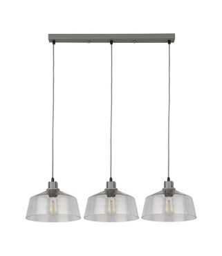 Searchlight Odeon - lampe suspendue - 80 x 120 cm - gris