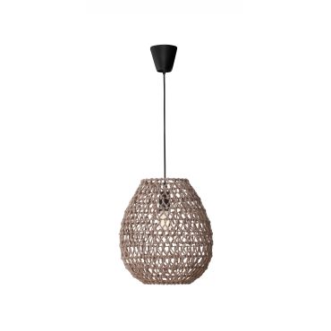 Nova Luce Griffin - lampe suspendue - Ø 30,5 x 250 cm - brun et noir