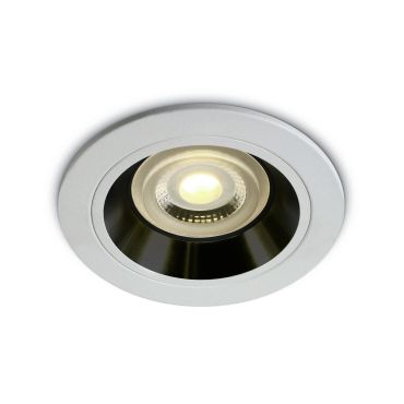 ONE Light Dark Light Dual Ring - spot encastrable - Ø 92 mm, Ø 78 mm encastrable - blanc et noir