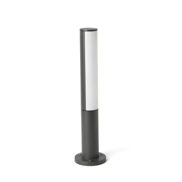 Faro Beret - lampe de jardin - Ø 11,5 x 50 cm - 8W LED inclus - IP54 - gris foncé