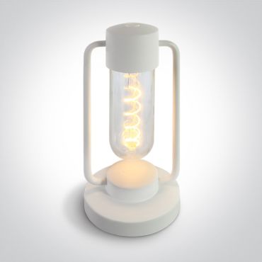 ONE Light Lampes de table portables - rechargeables en continu - Ø 13 x 30 cm - 1,8W LED inclus - IP65 - blanc