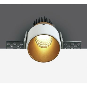 ONE Light - The Trimless Mini Range - spot encastré - Ø 35 mm, Ø 40 mm encastré - 3W LED dimmable inclus - laiton et blanc