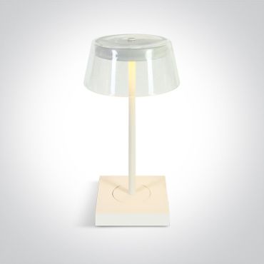 ONE Light Portable Table Lights - lampe de table rechargeable - Ø 13,8 x 27 cm - 2,5W dimmable LED inclus - IP65 - blanc
