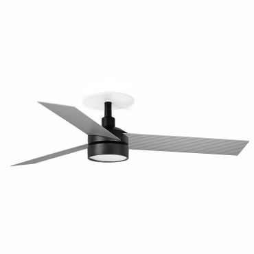 Faro Cruiser S - ventilateur de plafond avec lumière et rosace encastrée - Ø 106 cm - noir mat et aluminium