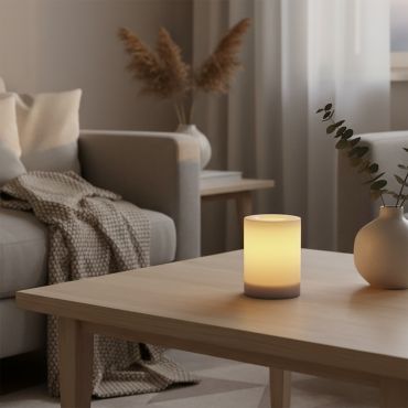 ONE Light LED Flickering Candle - Ø 7,5 x 12,5 cm - 2 piles AA incluses