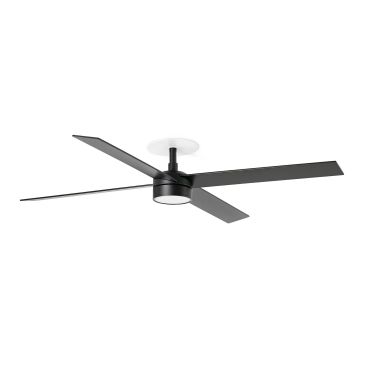 Faro Rudder L - ventilateur de plafond avec lumière et rosace encastrée - Ø 132 cm - noir mat