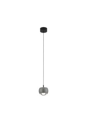 Nova Luce Conga - lampe suspendue - Ø 9,6 x 140 cm - 13W LED inclus - gris