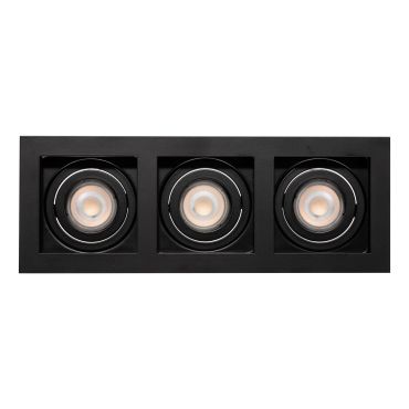 Projectlight Bloq 3L - spot encastrable - 270 x 100 mm, 250 x 92 mm encastrable - noir
