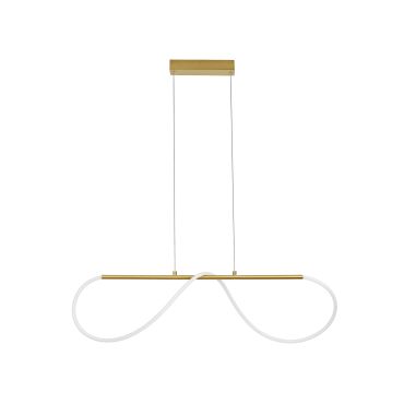 Nova Luce Tiriac - lampe suspendue - 90 x 20 x 120 cm - 29W LED dimmable inclus - or et blanc