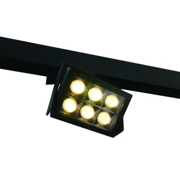 ONE Light système de rail magnétique - Track Lights - spot sur rail - 15 x 12,6 x 3,9 cm - 26W DALI dimmable LED inclus - noir